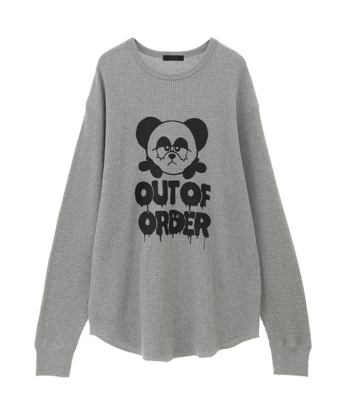Candy Stripper（キャンディストリッパー）の「OUT OF ORDER WAFFLE L/S Tシャツ（Tシャツ/カットソー・レディース・ヘザーグレー/ブラック/オフホワイト・2）」の3枚目の写真