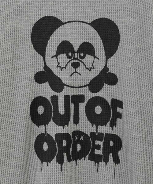 Candy Stripper（キャンディストリッパー）の「OUT OF ORDER WAFFLE L/S Tシャツ（Tシャツ/カットソー・レディース・ヘザーグレー/ブラック/オフホワイト・2）」の8枚目の写真