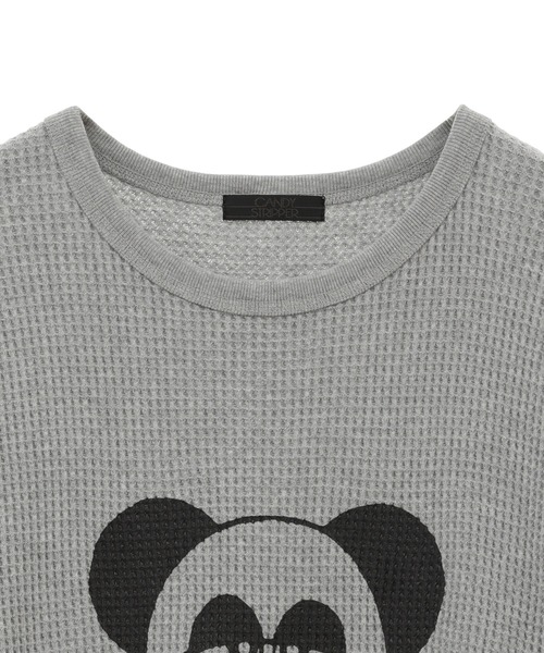 Candy Stripper（キャンディストリッパー）の「OUT OF ORDER WAFFLE L/S Tシャツ（Tシャツ/カットソー・レディース・ヘザーグレー/ブラック/オフホワイト・2）」の5枚目の写真