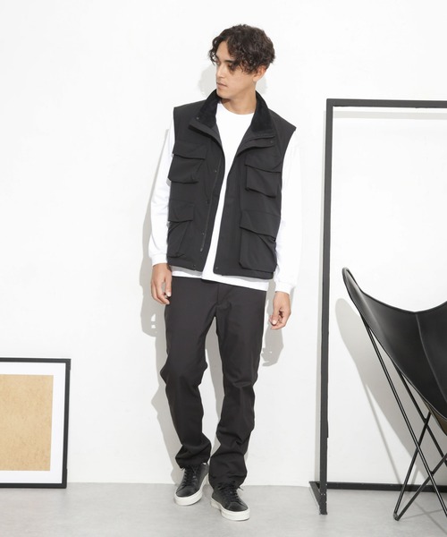 NANO universe（ナノユニバース）の「「Octa(R) CPCP(R)」スリムトラウザーズ（その他パンツ・メンズ・ベージュ/ブラック・M/S/L）」の4枚目の写真