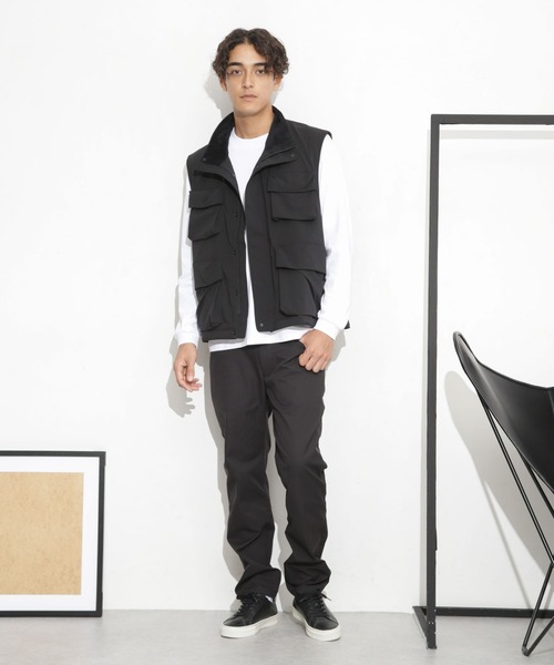 NANO universe（ナノユニバース）の「「Octa(R) CPCP(R)」スリムトラウザーズ（その他パンツ・メンズ・ベージュ/ブラック・M/S/L）」の5枚目の写真