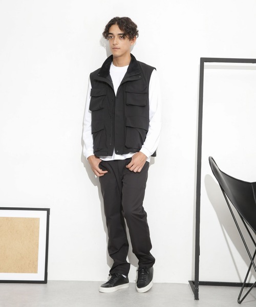 NANO universe（ナノユニバース）の「「Octa(R) CPCP(R)」スリムトラウザーズ（その他パンツ・メンズ・ベージュ/ブラック・M/S/L）」の6枚目の写真