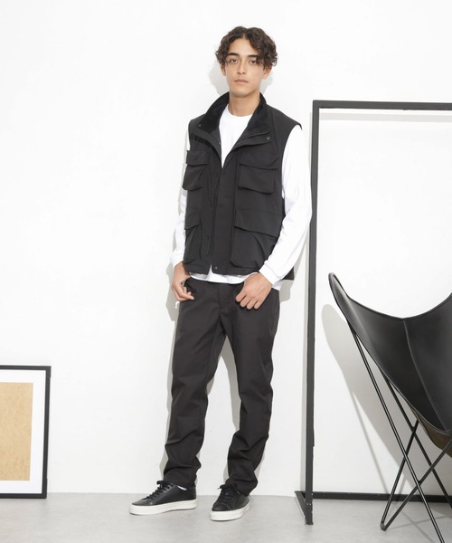 NANO universe（ナノユニバース）の「「Octa(R) CPCP(R)」スリムトラウザーズ（その他パンツ・メンズ・ベージュ/ブラック・M/S/L）」の9枚目の写真