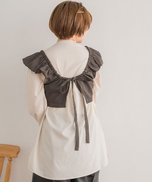 RETRO GIRL(レトロガール)の「【セットアイテム】Bリボンビスチェsetチュニック(シャツ/ブラウス・レディース・チャコールグレー/ナチュラル/ブラック・FREE)」の12枚目の写真