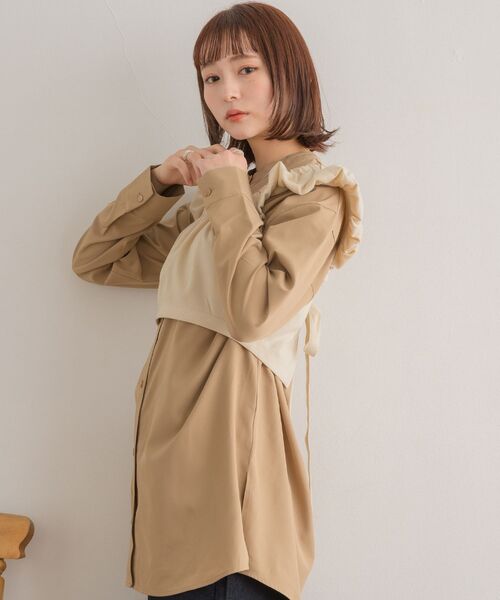 RETRO GIRL(レトロガール)の「【セットアイテム】Bリボンビスチェsetチュニック(シャツ/ブラウス・レディース・チャコールグレー/ナチュラル/ブラック・FREE)」の18枚目の写真