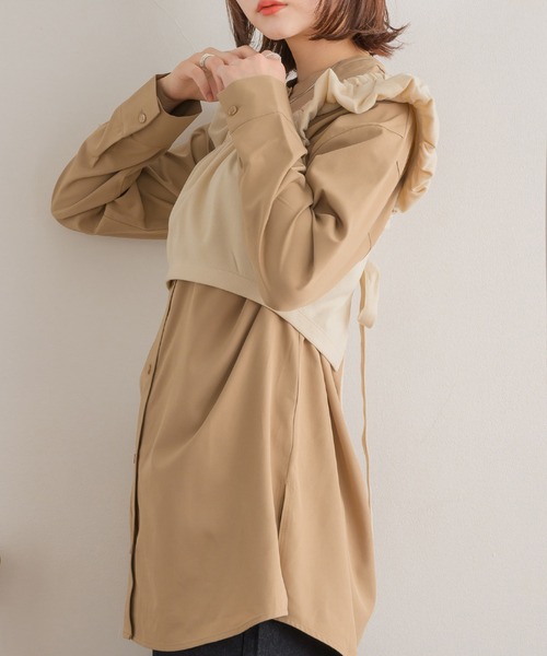RETRO GIRL(レトロガール)の「【セットアイテム】Bリボンビスチェsetチュニック(シャツ/ブラウス・レディース・チャコールグレー/ナチュラル/ブラック・FREE)」の3枚目の写真