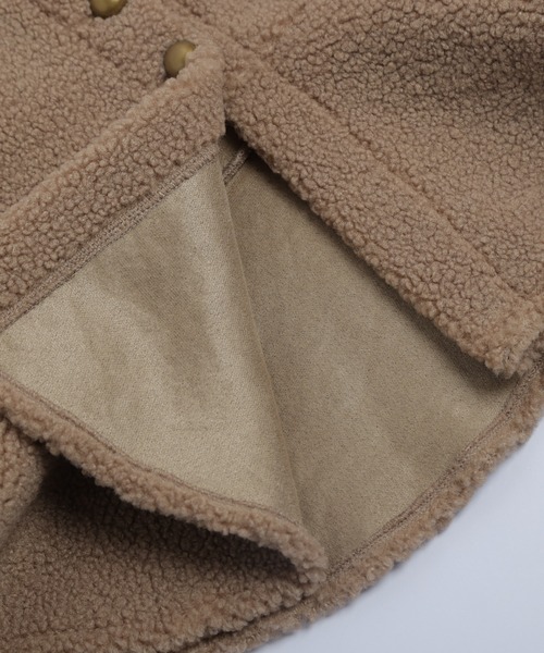 AMELY(エミリー)の「ペプラムボアジャケット(その他アウター・レディース・グレー/ブラウン/ブラック/アイボリー・L/M)」の21枚目の写真