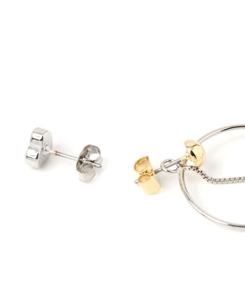 BAYFLOW（ベイフロー）の「2setフープピアス（ピアス（両耳用）・レディース・ライトグレー/イエロー・FREE）」の5枚目の写真