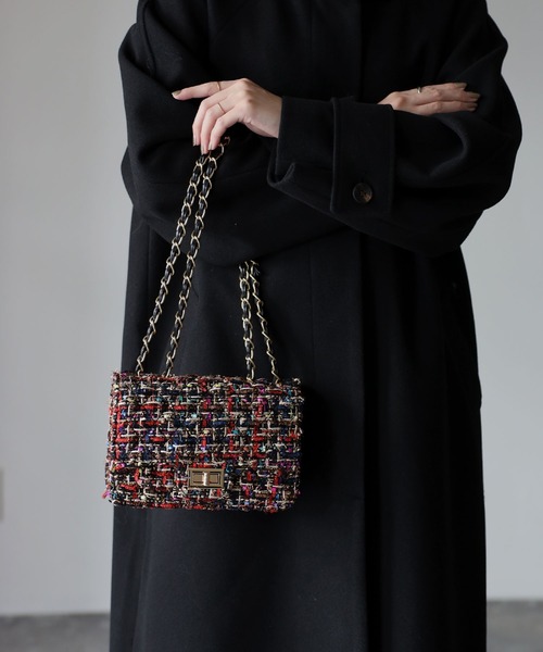Riberry（リベリー）の「ツイードチェーンショルダーバッグ