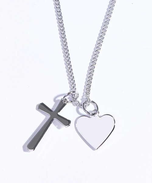 LiNoH(リノー)の「【LiNoH】HEART&CROOS ネックレス(ネックレス・メンズ・ゴールド/シルバー・FREE)」の3枚目の写真