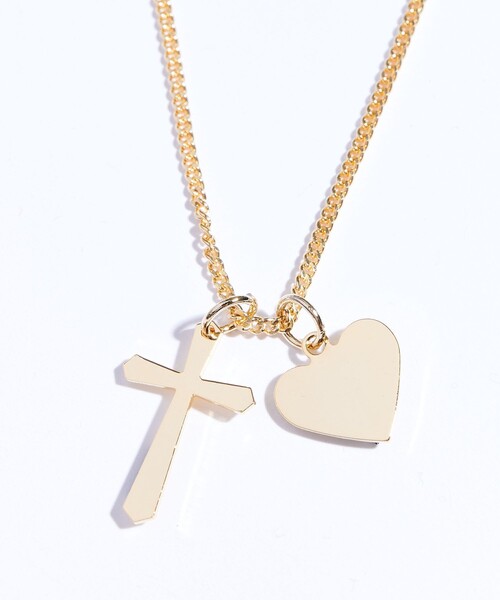 LiNoH(リノー)の「【LiNoH】HEART&CROOS ネックレス(ネックレス・メンズ・ゴールド/シルバー・FREE)」の5枚目の写真
