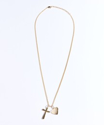 LiNoH（リノー）の「【LiNoH】HEART&CROOS ネックレス（ネックレス）」