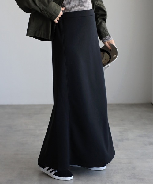 セットアップ対応商品】裏起毛スウェットフレアスカート（スカート