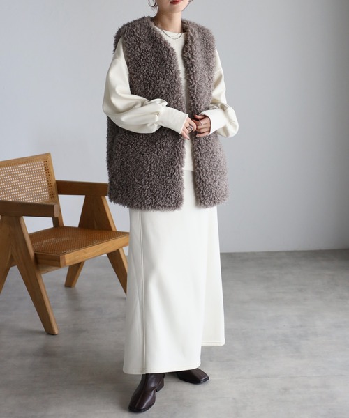 セットアップ対応商品】裏起毛スウェットフレアスカート（スカート