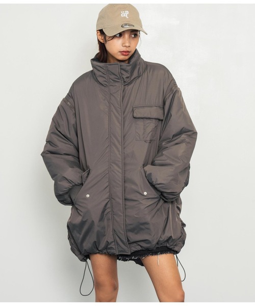 ANAP(アナップ)の「2WAYエコクラウド中綿モンスターコート(ダウンジャケット/コート・レディース・ブルー/ホワイト/スミクロ・FREE)」の22枚目の写真