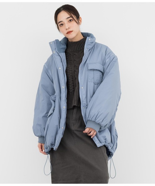 ANAP(アナップ)の「2WAYエコクラウド中綿モンスターコート(ダウンジャケット/コート・レディース・ブルー/ホワイト/スミクロ・FREE)」の16枚目の写真