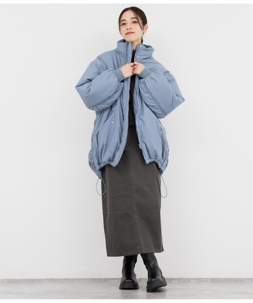 ANAP(アナップ)の「2WAYエコクラウド中綿モンスターコート(ダウンジャケット/コート・レディース・ブルー/ホワイト/スミクロ・FREE)」の14枚目の写真