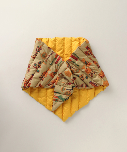 JOURNAL STANDARD LUXE（ジャーナルスタンダード　ラックス）の「【manipuri/マニプリ】TRIANGLE SCARF（バンダナ/スカーフ・レディース・ネイビー/ブラウン/キャメル・FREE）」の3枚目の写真