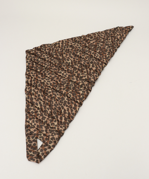 JOURNAL STANDARD LUXE（ジャーナルスタンダード　ラックス）の「【manipuri/マニプリ】TRIANGLE SCARF（バンダナ/スカーフ・レディース・ネイビー/ブラウン/キャメル・FREE）」の6枚目の写真