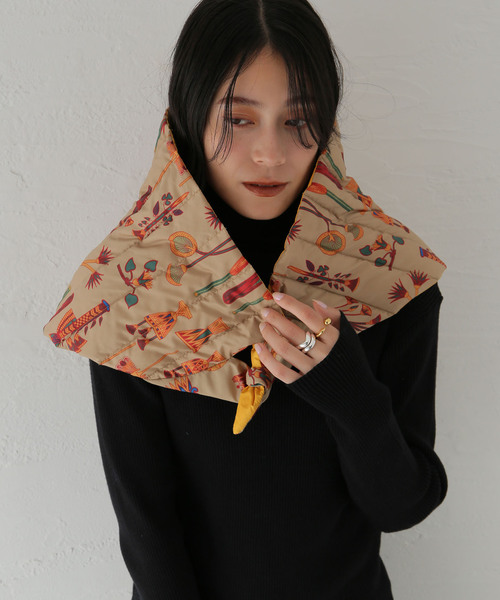 JOURNAL STANDARD LUXE（ジャーナルスタンダード　ラックス）の「【manipuri/マニプリ】TRIANGLE SCARF（バンダナ/スカーフ・レディース・ネイビー/ブラウン/キャメル・FREE）」の21枚目の写真