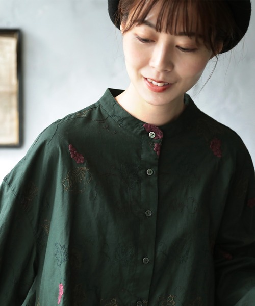 葡萄畑の刺繍ブラウス（シャツ/ブラウス）｜soulberry（ソウル