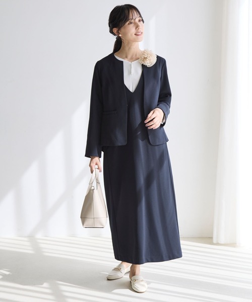 GLOBAL WORK（グローバルワーク）の「お手入れらくらく2WAYアクセ付きブラウス/970921（シャツ/ブラウス・レディース・ブラック/ライトグレー/オフホワイト・MEDIUM/LARGE）」の5枚目の写真