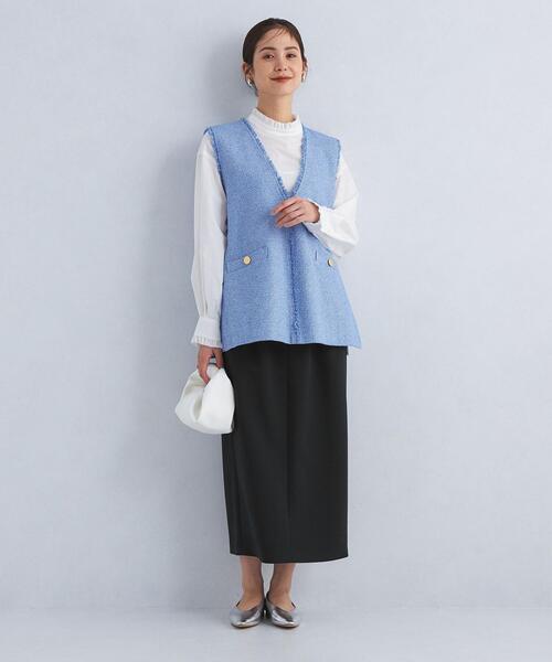 ★美品 グリーンレーベルリラクシング ネイビー タイトスカート オフィス　Ｍ green label relaxing（グリーンレーベルリラクシング）の「2