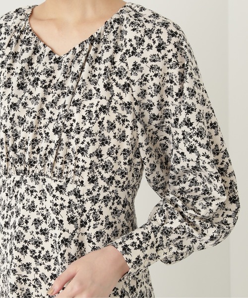 N.(N. Natural Beauty Basic)(エヌエヌナチュラルビューティーベーシック)の「◆フラワープリントラグランワンピース(ワンピース・レディース・オリーブ/オフホワイト・MEDIUM)」の17枚目の写真