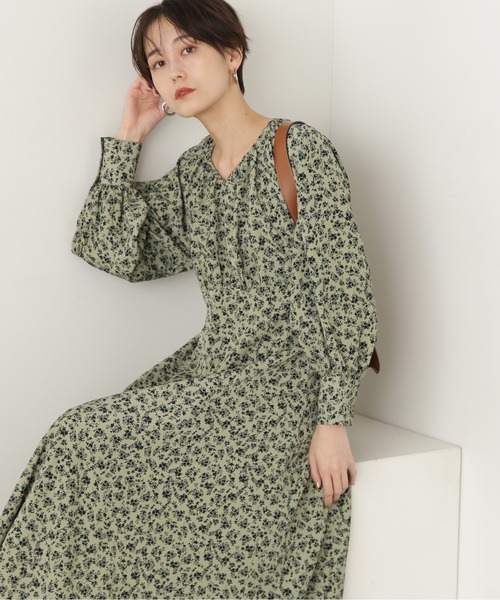 N.(N. Natural Beauty Basic)(エヌエヌナチュラルビューティーベーシック)の「◆フラワープリントラグランワンピース(ワンピース・レディース・オリーブ/オフホワイト・MEDIUM)」の21枚目の写真