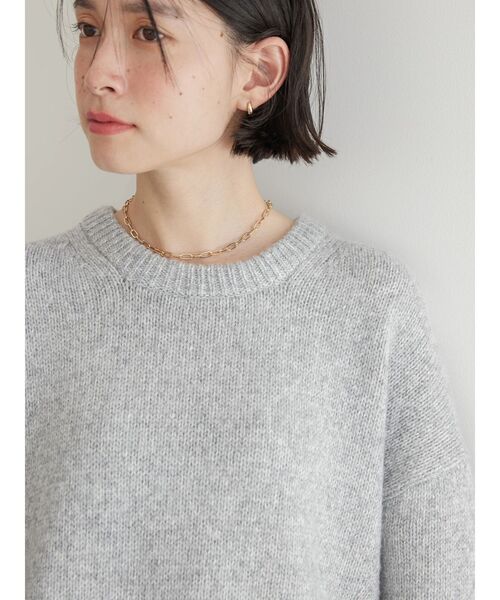 セール】サイドスリット袖ボリュームニットプルオーバー（ニット
