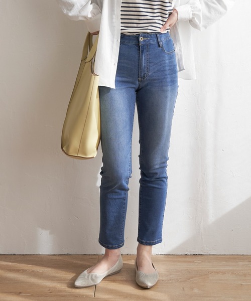 ikka（イッカ）の「GOKU楽パンツ ストレッチスキニー（その他パンツ・レディース・ダークネイビー/ブラック/グリーン系その他/ブルー/ベージュ・M/S/L）」の4枚目の写真