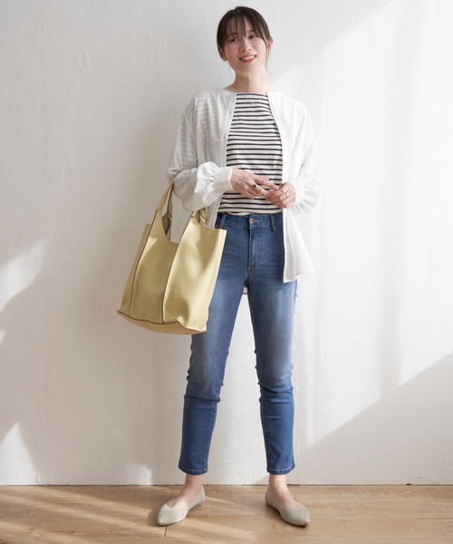 ikka（イッカ）の「GOKU楽パンツ ストレッチスキニー（その他パンツ・レディース・ダークネイビー/ブラック/グリーン系その他/ブルー/ベージュ・M/S/L）」の6枚目の写真