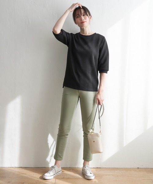 ikka（イッカ）の「GOKU楽パンツ ストレッチスキニー（その他パンツ・レディース・ダークネイビー/ブラック/グリーン系その他/ブルー/ベージュ・M/S/L）」の21枚目の写真