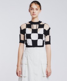 ダブルスタンダードクロージング 半袖 ロゴニット DOUBLE STANDARD CLOTHING｜ダブル スタンダード クロージングの