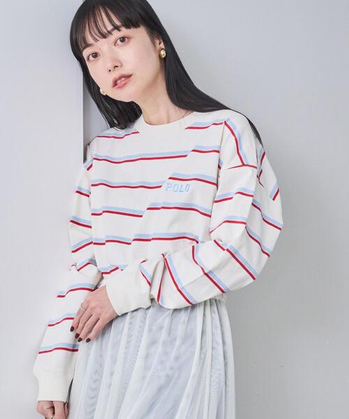 POLO BCS（ポロ ビーシーエス）の「POLO BCS(ポロ・ビーシーエス)別注マルチボーダーロングスリーブTシャツ（Tシャツ/カットソー・レディース・ネイビー/オフホワイト/ケリーグリーン・FREE）」の22枚目の写真