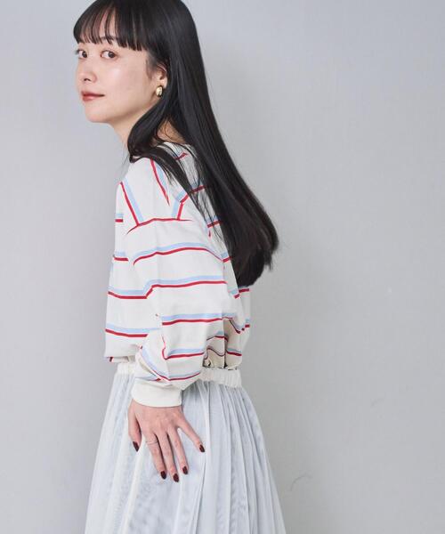 POLO BCS（ポロ ビーシーエス）の「POLO BCS(ポロ・ビーシーエス)別注マルチボーダーロングスリーブTシャツ（Tシャツ/カットソー・レディース・ネイビー/オフホワイト/ケリーグリーン・FREE）」の14枚目の写真