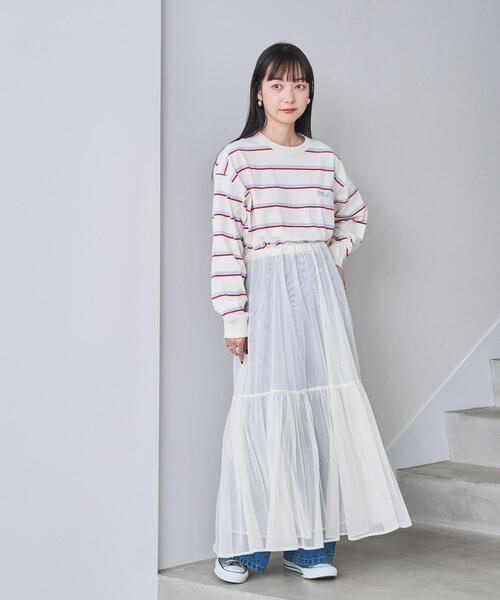 POLO BCS（ポロ ビーシーエス）の「POLO BCS(ポロ・ビーシーエス)別注マルチボーダーロングスリーブTシャツ（Tシャツ/カットソー・レディース・ネイビー/オフホワイト/ケリーグリーン・FREE）」の11枚目の写真