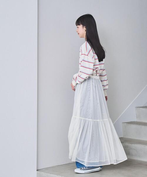 POLO BCS（ポロ ビーシーエス）の「POLO BCS(ポロ・ビーシーエス)別注マルチボーダーロングスリーブTシャツ（Tシャツ/カットソー・レディース・ネイビー/オフホワイト/ケリーグリーン・FREE）」の8枚目の写真