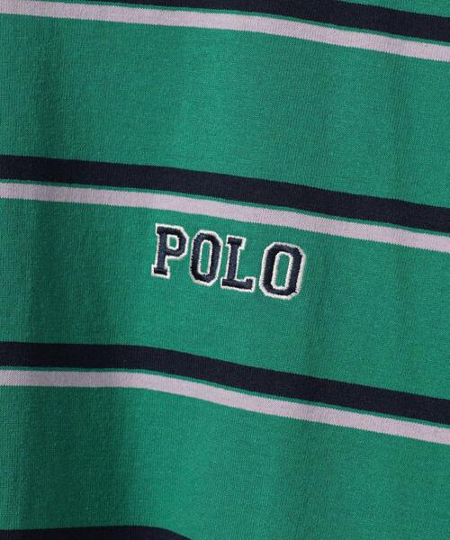 POLO BCS（ポロ ビーシーエス）の「POLO BCS(ポロ・ビーシーエス)別注マルチボーダーロングスリーブTシャツ（Tシャツ/カットソー・レディース・ネイビー/オフホワイト/ケリーグリーン・FREE）」の6枚目の写真