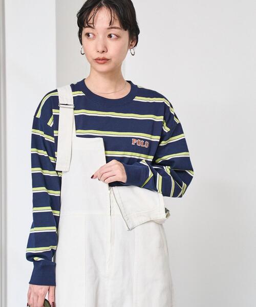 POLO BCS（ポロ ビーシーエス）の「POLO BCS(ポロ・ビーシーエス)別注マルチボーダーロングスリーブTシャツ（Tシャツ/カットソー・レディース・ネイビー/オフホワイト/ケリーグリーン・FREE）」の20枚目の写真