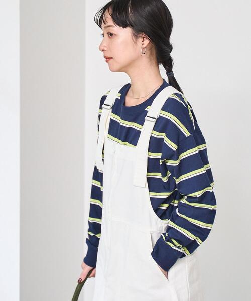 POLO BCS（ポロ ビーシーエス）の「POLO BCS(ポロ・ビーシーエス)別注マルチボーダーロングスリーブTシャツ（Tシャツ/カットソー・レディース・ネイビー/オフホワイト/ケリーグリーン・FREE）」の13枚目の写真