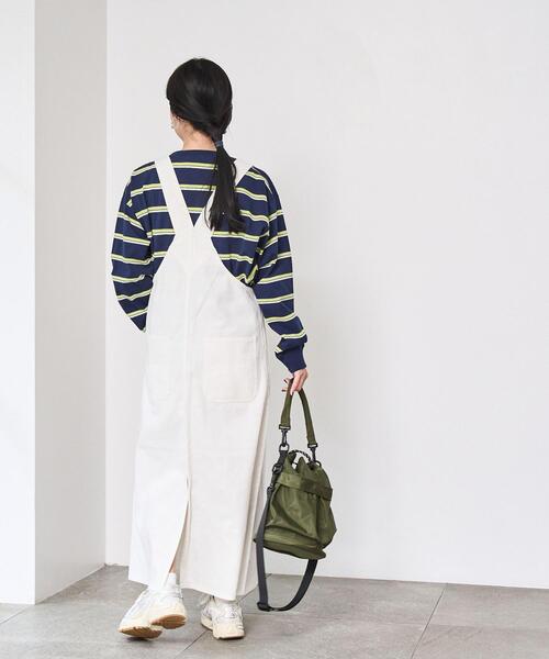 POLO BCS（ポロ ビーシーエス）の「POLO BCS(ポロ・ビーシーエス)別注マルチボーダーロングスリーブTシャツ（Tシャツ/カットソー・レディース・ネイビー/オフホワイト/ケリーグリーン・FREE）」の17枚目の写真