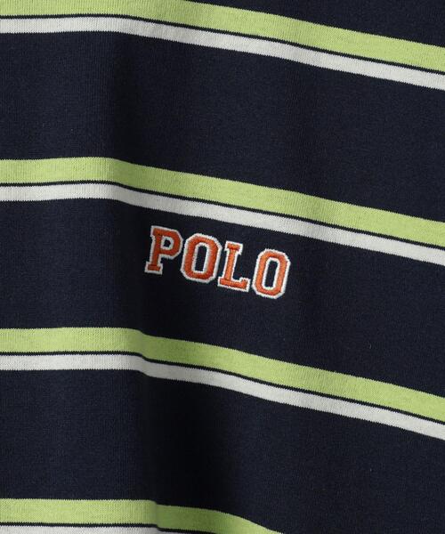 POLO BCS（ポロ ビーシーエス）の「POLO BCS(ポロ・ビーシーエス)別注マルチボーダーロングスリーブTシャツ（Tシャツ/カットソー・レディース・ネイビー/オフホワイト/ケリーグリーン・FREE）」の7枚目の写真