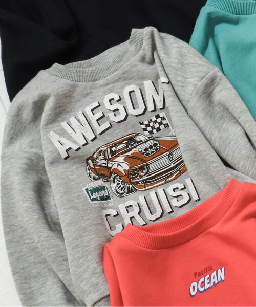 BREEZE（ブリーズ）の「【一部セットアップ可】バリエーショントレーナー（スウェット・キッズ・ピンク/ネイビー/パープル/ブラック/アイボリー/オレンジ/ライム/スミクロ/その他11/チャコール/グレー/ミント・130/140/110/100/80/90/120）」の5枚目の写真