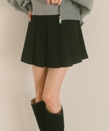 ヨークプリーツミニスカート