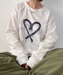 CLEA | ハートペインタープリントオーバーサイズロンT(Tシャツ/カットソー)