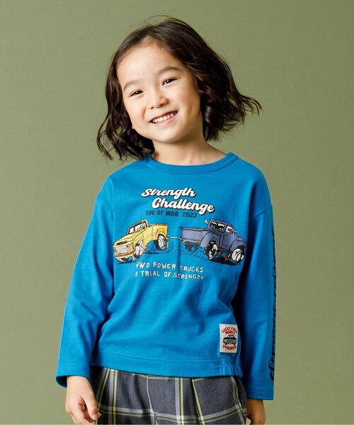 F.O.KIDS(エフオーキッズ)の「4WD CAR 長袖Tシャツ(Tシャツ/カットソー・キッズ・チャコール/マスタード/ターコイズブルー・80/90/95/100/110/120/130/140)」の1枚目の写真