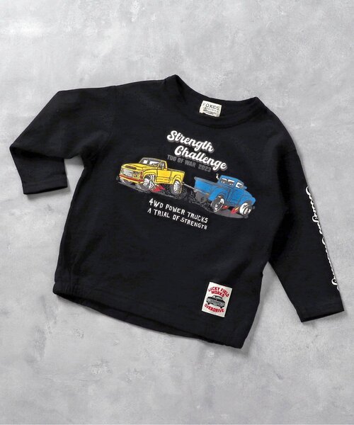 F.O.KIDS(エフオーキッズ)の「4WD CAR 長袖Tシャツ(Tシャツ/カットソー・キッズ・チャコール/マスタード/ターコイズブルー・80/90/95/100/110/120/130/140)」の2枚目の写真
