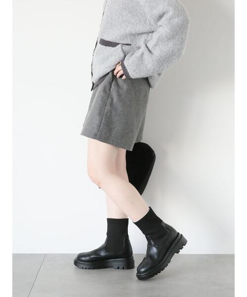 ehka sopo(エヘカソポ)の「◎TRサージショートパンツ(その他パンツ・レディース・ブラック/ベージュ/チャコールグレー/グレー・F)」の14枚目の写真