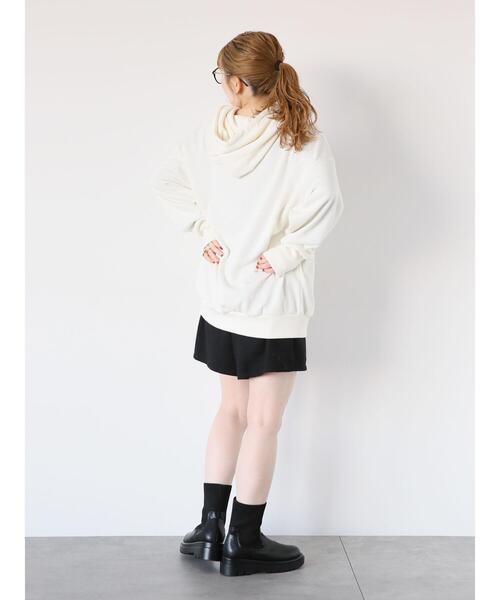ehka sopo(エヘカソポ)の「◎TRサージショートパンツ(その他パンツ・レディース・ブラック/ベージュ/チャコールグレー/グレー・F)」の15枚目の写真